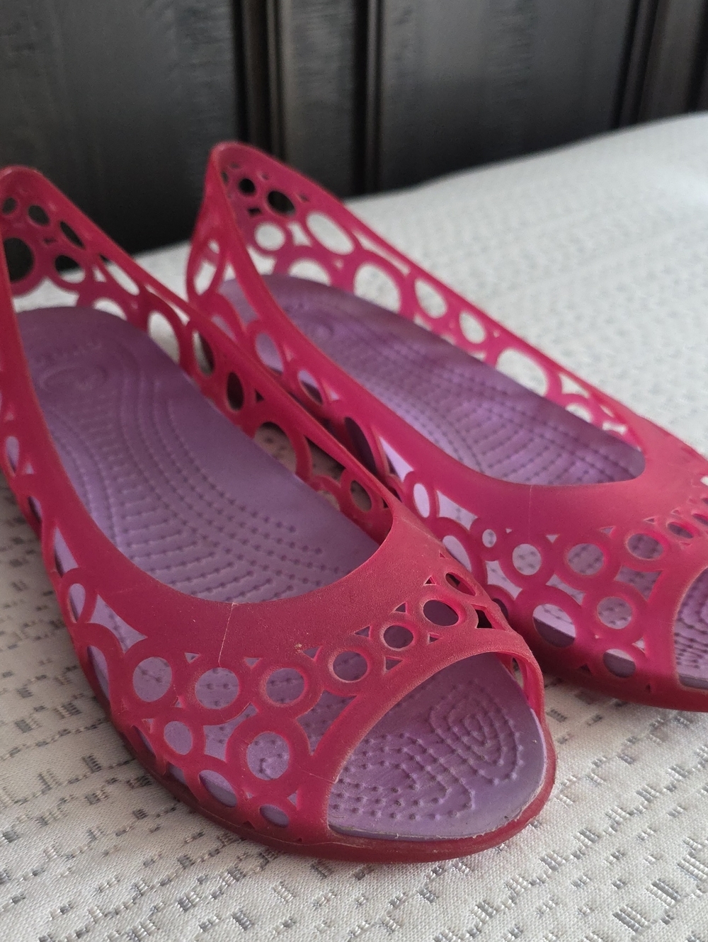 Women’s Pink Cutout Ballet Flats